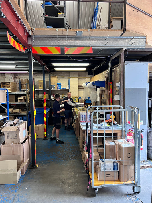 OilPads.co.uk warehouse team in Hull picking and packing customer orders for same-day dispatch