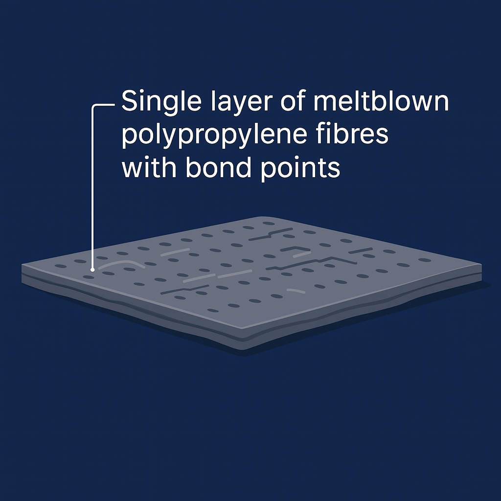 Grey Maintenance Absorbent Roll – 50cm x 40m – Perforated – Oil & Water Spill Control