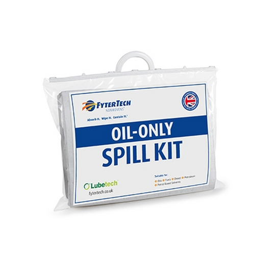 15 LOil Only Spill Kit – Compact Clip Top Bag, Single Use, Pads & Sock Included
