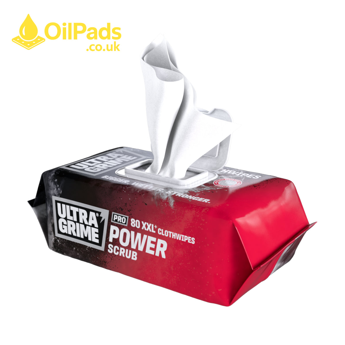 UltraGrime Power Scrub XXL Wipes – Heavy Duty Cleaning, 80 Pack (NUV5920)
